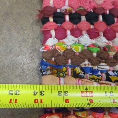 Lot 23 - Area Rug Made Out Of Strips Of Material
