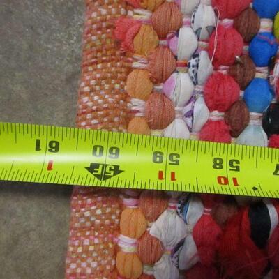 Lot 23 - Area Rug Made Out Of Strips Of Material