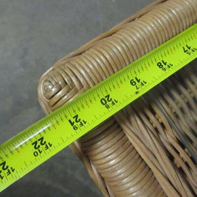 Lot 31 - Wicker Coffee Table With Glass
