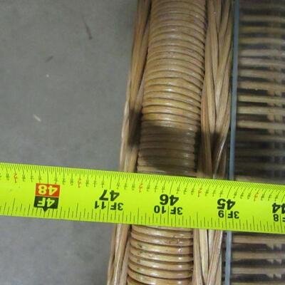 Lot 31 - Wicker Coffee Table With Glass