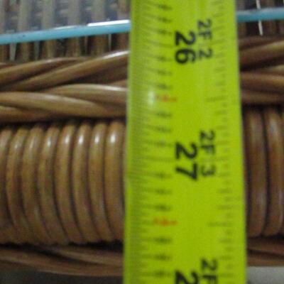 Lot 32 - Wicker Side Table With Glass