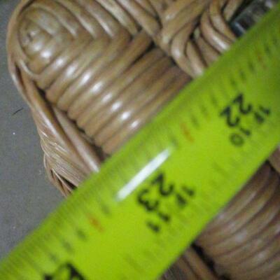 Lot 32 - Wicker Side Table With Glass