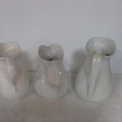 Lot 34 - China Pitchers - Ironstone - Pottery Barn
