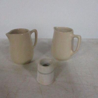 Lot 37 - BTC USA Pottery White Pitcher