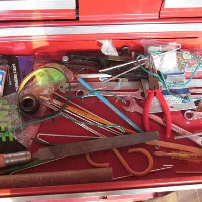 Lot 161- Sears Craftsman Tool Box with Tools