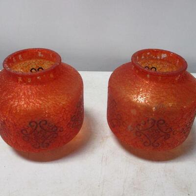 Lot 48 - Decorative Red Lamp Shades 