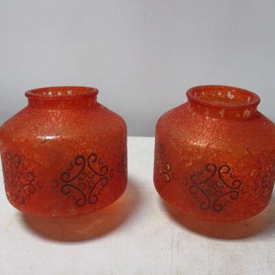 Lot 48 - Decorative Red Lamp Shades 