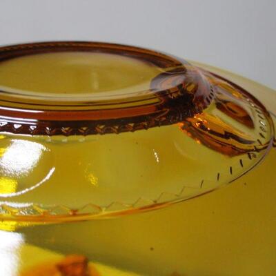 Lot 53 - Amber Depression Fostoria Glass Plates With Matching Cups 