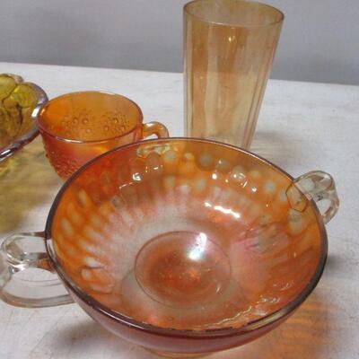 Lot 54 - Orange Carnival Glass 