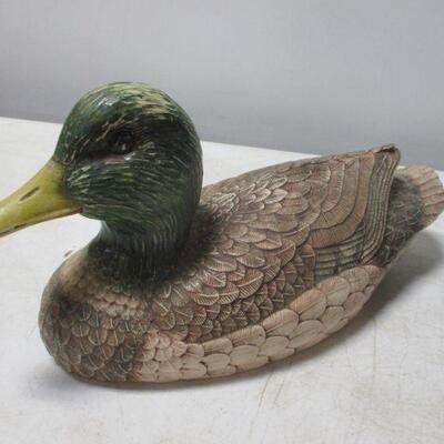 Lot 58 - Ceramic Concrete & Wooden Ducks  