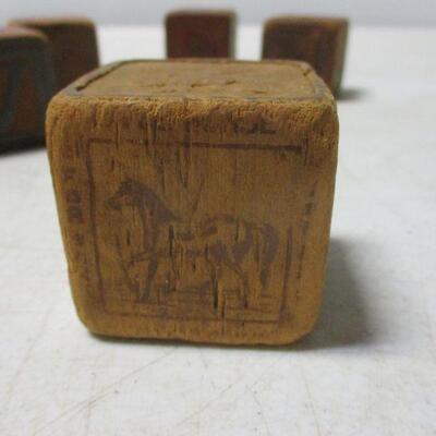 Lot 59 - Wooden Alphabet Blocks 