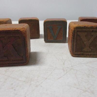 Lot 59 - Wooden Alphabet Blocks 