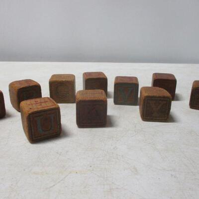 Lot 59 - Wooden Alphabet Blocks 