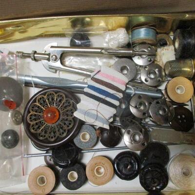 Lot 64 - Box Lot Of Various Sewing Items 