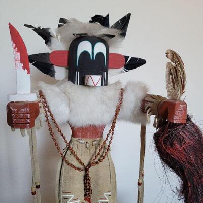 Lot #1: 24" Kachina Doll "Priest Killer" SIGNED Virginia Begay