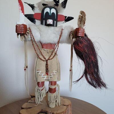 Lot #1: 24" Kachina Doll "Priest Killer" SIGNED Virginia Begay