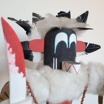 Lot #1: 24" Kachina Doll "Priest Killer" SIGNED Virginia Begay