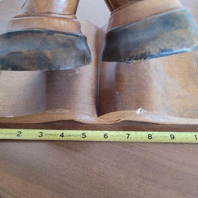 Lot #2: Vintage 9" Tall Praying Hands Wood Sculpture