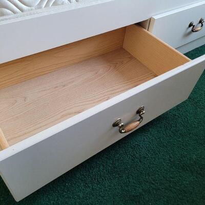 Lot #8: Vintage Platform Bed w/ Free Mattress 77" x 39" x 15"