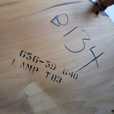 Lot #9: Vintage Side Lamp Table 26" x 23.5" 