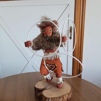 Lot #10: Handmade Kachina Doll "Hoop" 12" Tall
