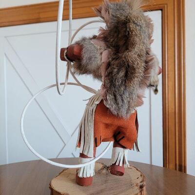 Lot #10: Handmade Kachina Doll "Hoop" 12" Tall