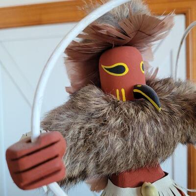 Lot #10: Handmade Kachina Doll "Hoop" 12" Tall