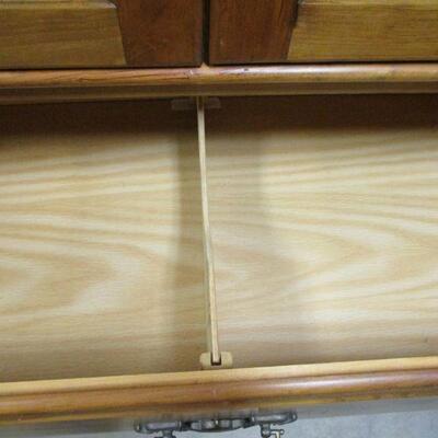 Lot 109 - Nice Solid Wood Chest of Drawers with Double Door Sweater Cabinet  