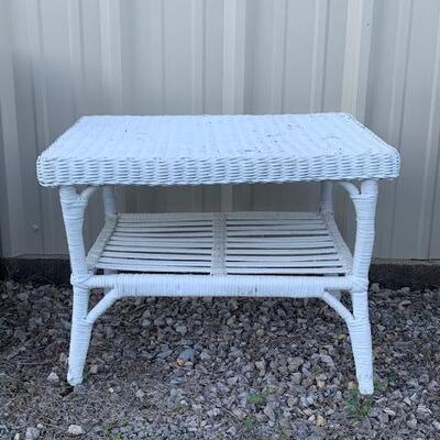 Wicker Table White