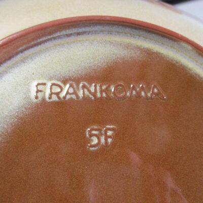 Lot 123 - Vintage Four Place Setting of Frankoma Pottery Stoneware includes Butter Dish, Salt, Pepper, Creamer, Etc.