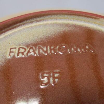 Lot 123 - Vintage Four Place Setting of Frankoma Pottery Stoneware includes Butter Dish, Salt, Pepper, Creamer, Etc.