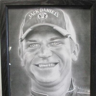 Lot 166 - Local Artist Framed Art NASCAR