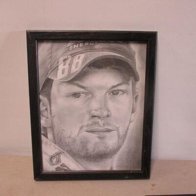 Lot 168 - Local Artist Framed Art Dale Earnhardt, Jr. #88