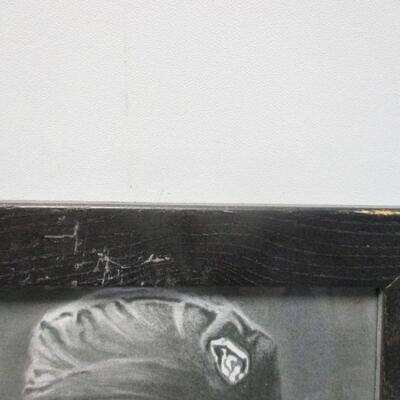 Lot 170 - Local Artist Framed Steve Smith Carolina Panthers