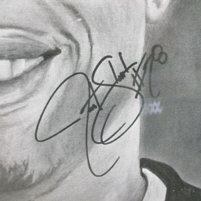 Lot 172 - Local Artist Framed Drawing Football Player 