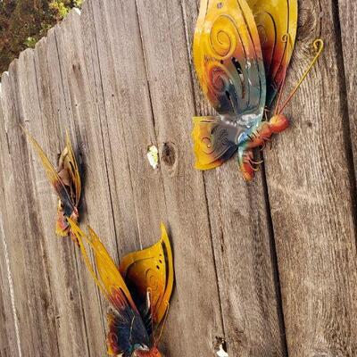 Lot 7:  Metal Butterfly Decor 