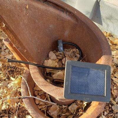 Lot 21: Large Fountain (untested) with Solar Powered Water Pump