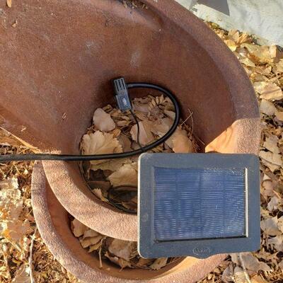 Lot 21: Large Fountain (untested) with Solar Powered Water Pump