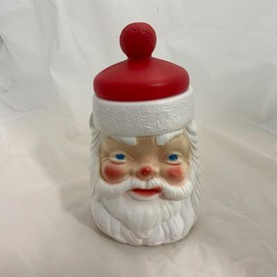 (1) Vintage | Small Santa Blow Mold & Cookie Jar