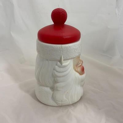 (1) Vintage | Small Santa Blow Mold & Cookie Jar
