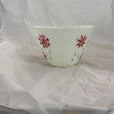 (4) Vintage | Fire King Egg Nog Bowl & 6 Mugs