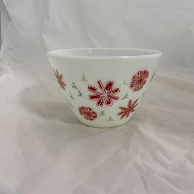 (4) Vintage | Fire King Egg Nog Bowl & 6 Mugs
