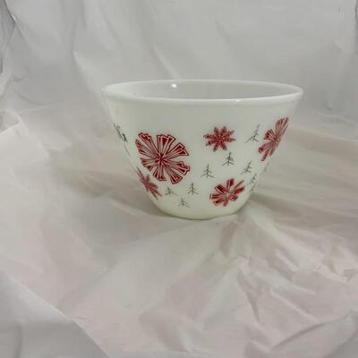 (4) Vintage | Fire King Egg Nog Bowl & 6 Mugs