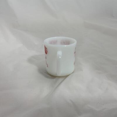 (4) Vintage | Fire King Egg Nog Bowl & 6 Mugs