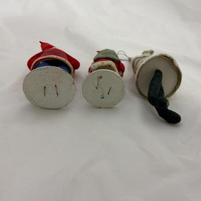 (7) Vintage | Three Clay Face Japan-Made Santas