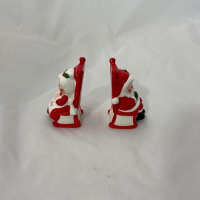 (9) Vintage | Norcrest Santa & Mrs Claus | Two Japan Angel Candleholders