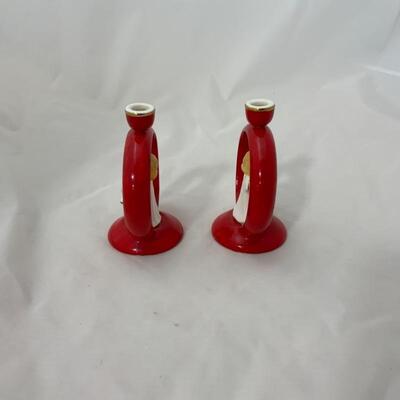 (9) Vintage | Norcrest Santa & Mrs Claus | Two Japan Angel Candleholders