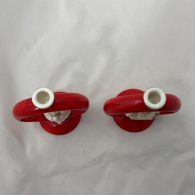 (9) Vintage | Norcrest Santa & Mrs Claus | Two Japan Angel Candleholders