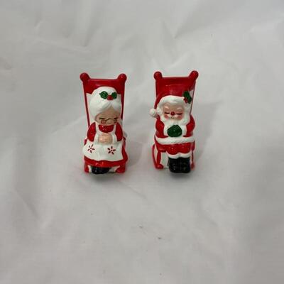 (9) Vintage | Norcrest Santa & Mrs Claus | Two Japan Angel Candleholders