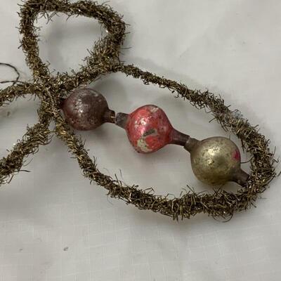 (10) Antique | Two Victorian German Tinsel Ornaments